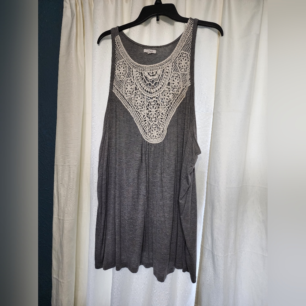 Maurices Tank Top With Lace Embroidery